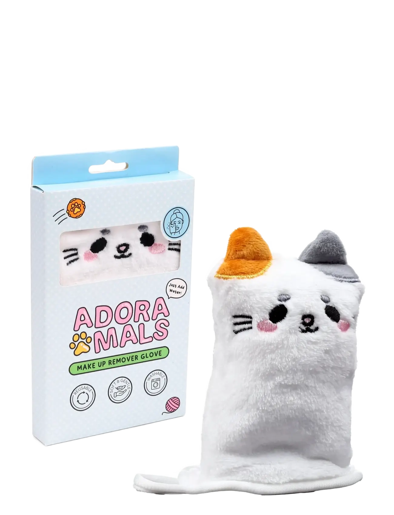 Puckator Lola The Cat Adoramals Makeup Remover Glove, One Size, White, Bathroom > Cloths, Børn
