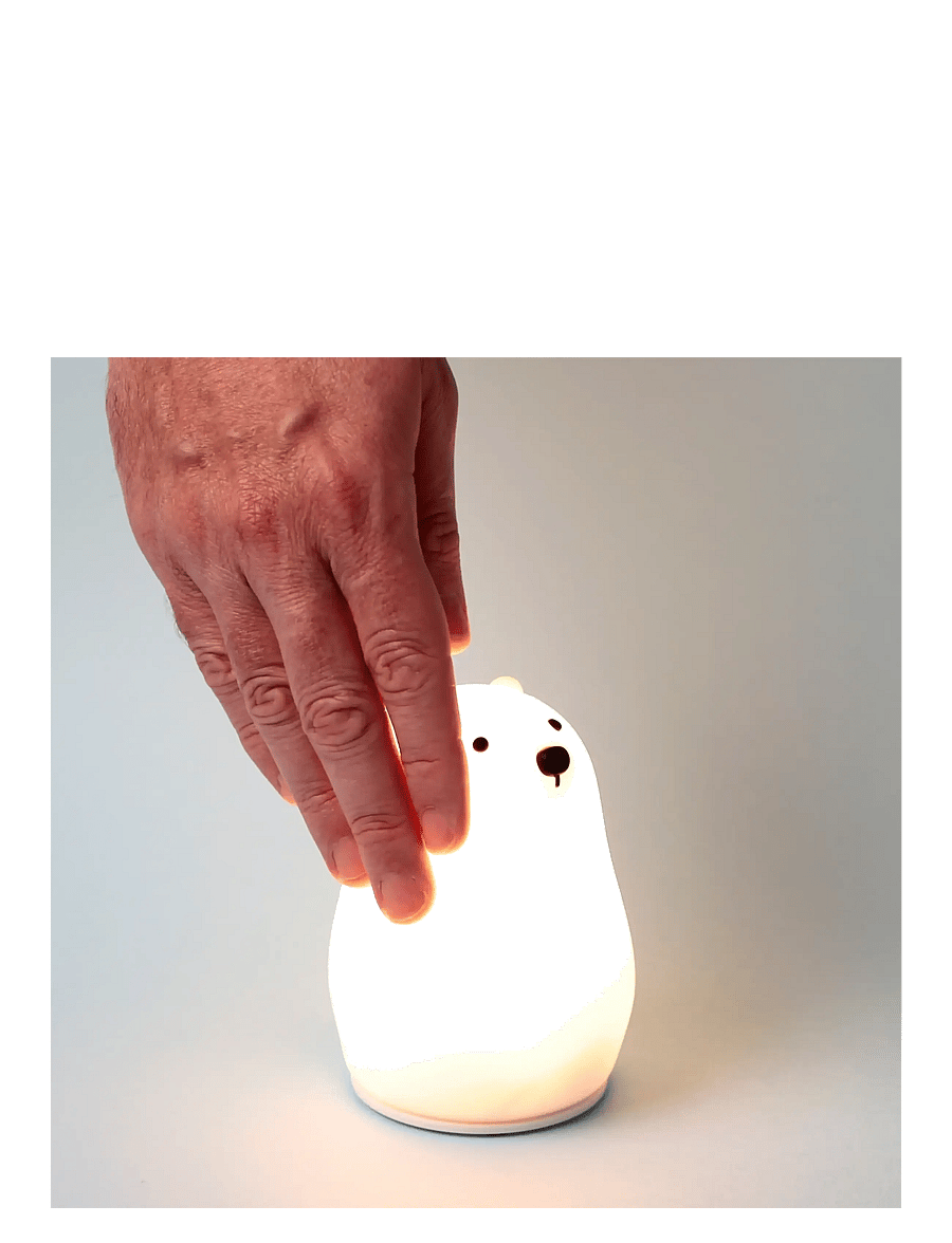 Puckator - Foodiemals Peach LED Night Light Sleep Lamp & Phone Stand - nattlampor - white - 1