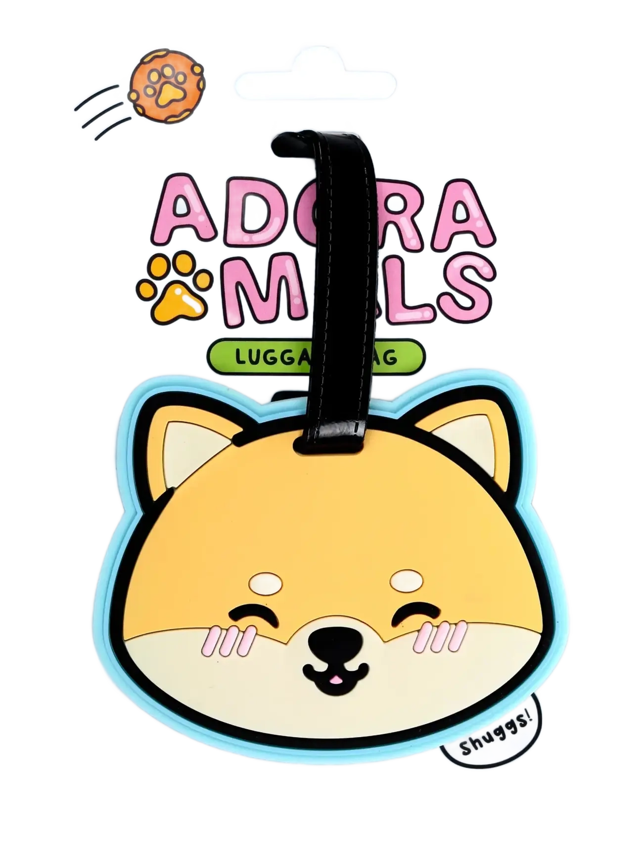 Puckator Adoramals Shuggs the Shiba Inu PVC Luggage Tag - Inspiration - CREAM / beige