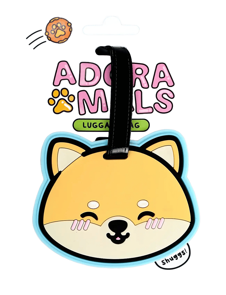 Puckator - Adoramals Shuggs the Shiba Inu PVC Luggage Tag - väskaccessoarer - cream - 0