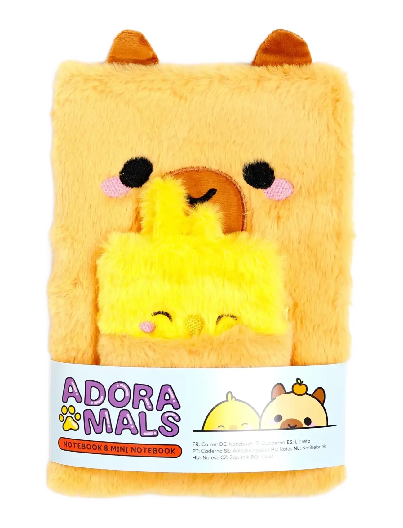 Puckator Capybara Plush Notebook With Pouch & Mini Notebook, One Size, Drawing, Gelb - Calendars Notebooks, Kinder