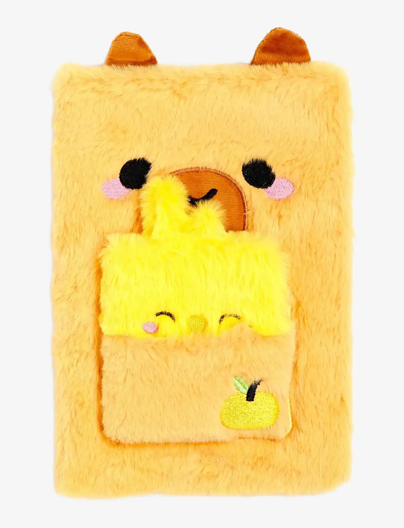 Puckator - Capybara Plush Notebook with Pouch & Mini Notebook - kalendere & notesbøger - yellow - 1