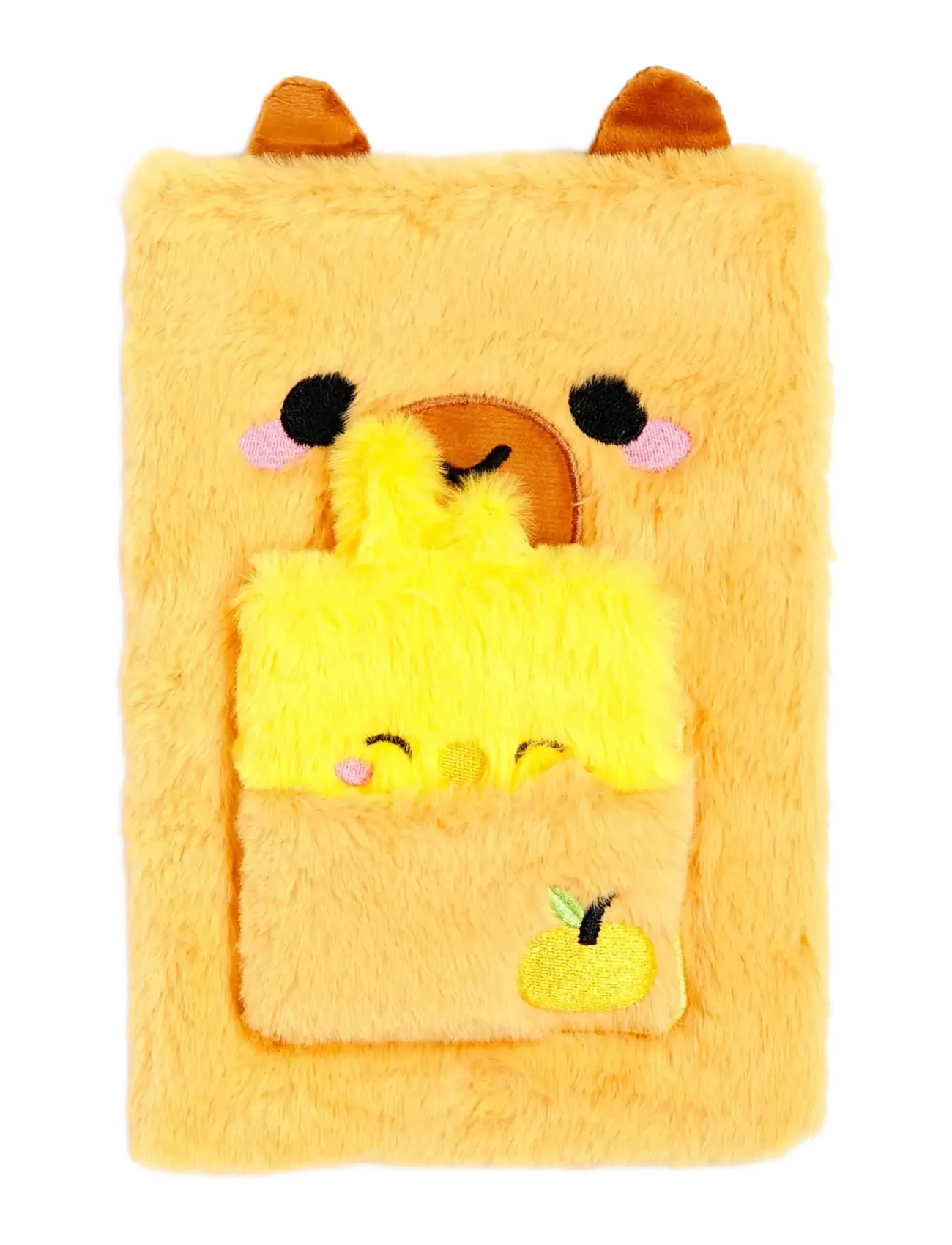 Puckator - Capybara Plush Notebook with Pouch & Mini Notebook - kalender & notizbücher - yellow - 1