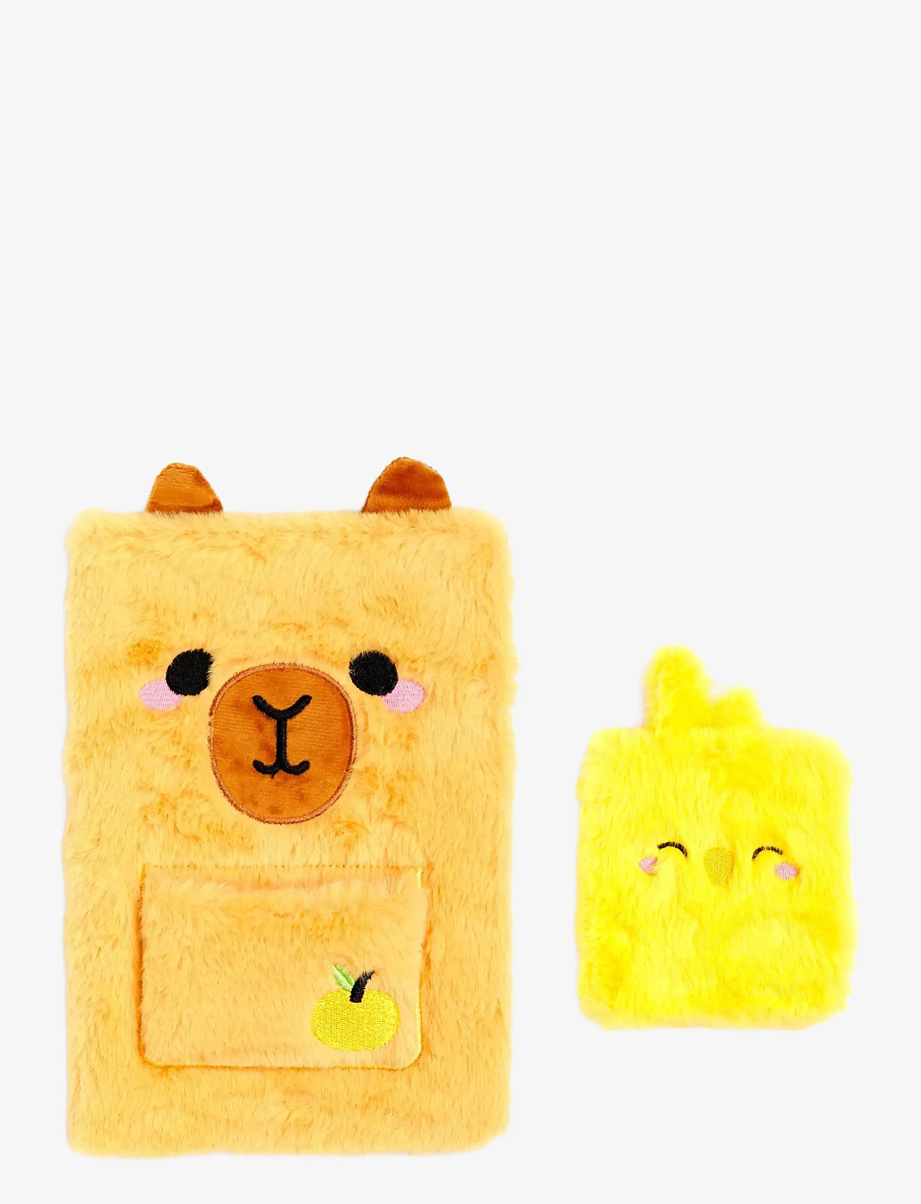 Puckator - Capybara Plush Notebook with Pouch & Mini Notebook - kalendere & notesbøger - yellow - 2