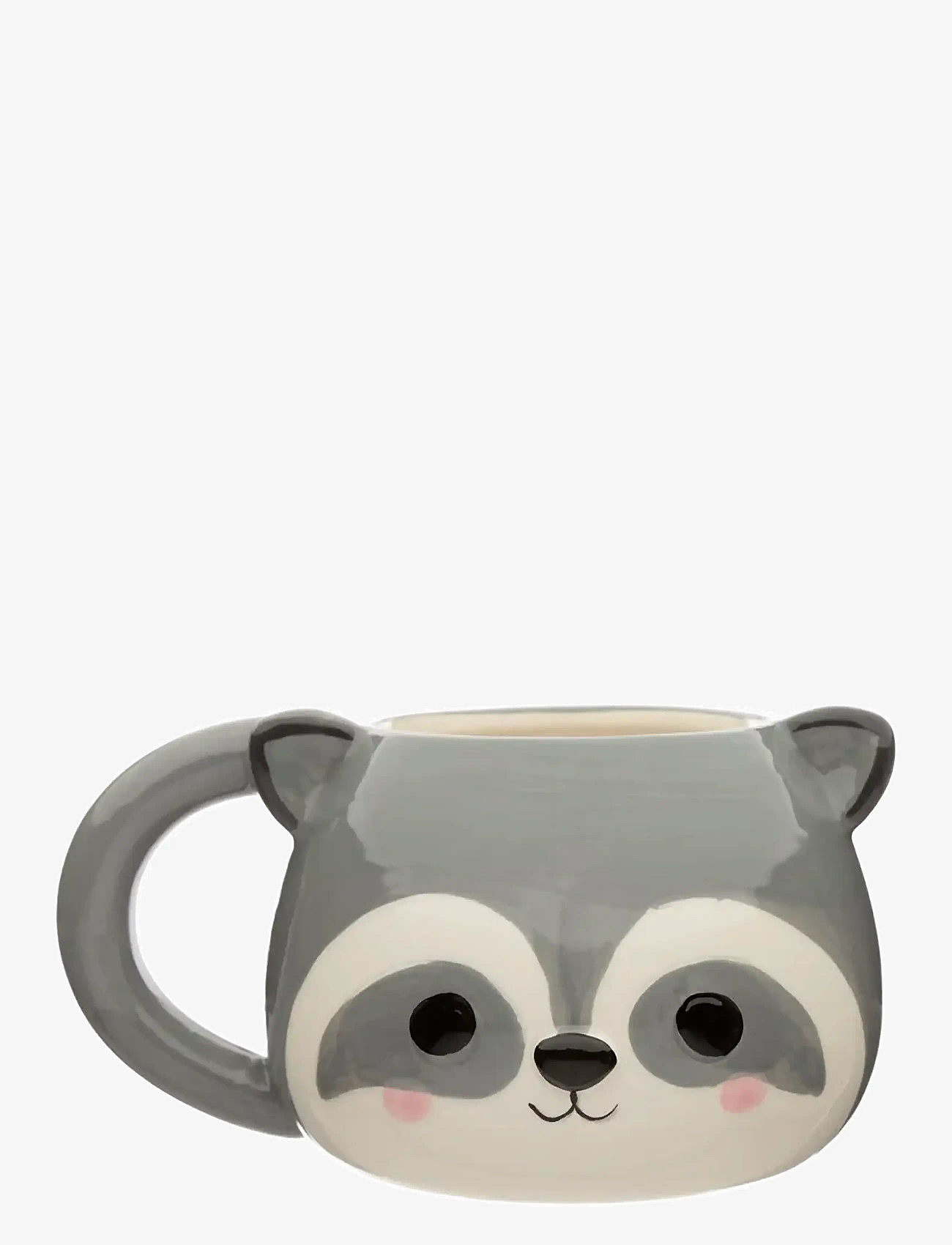 Puckator - Adoramals Raccoon Head Ceramic Shaped Mug - tassen & becher - grey - 0