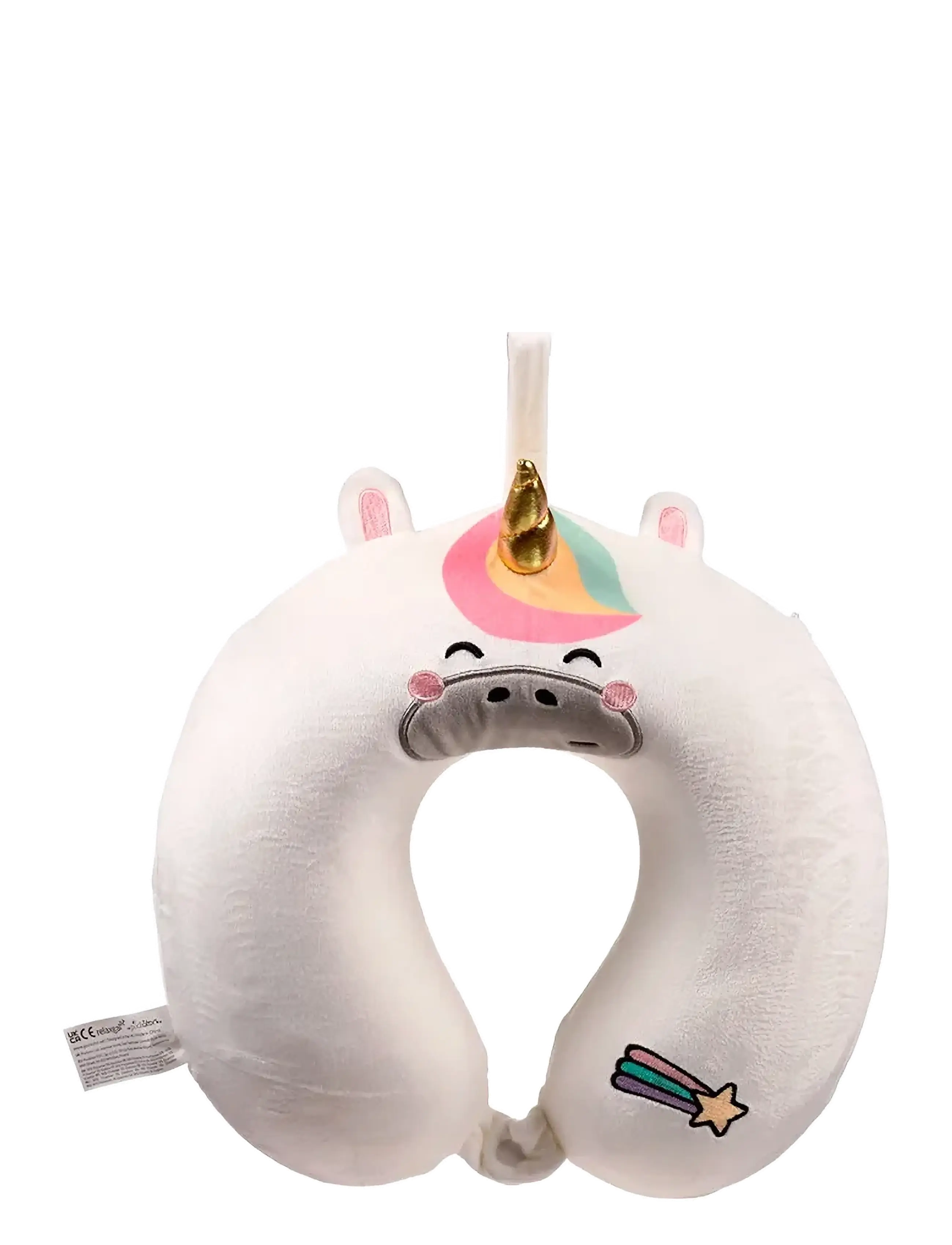 Puckator Relaxeazzz Astra The Unicorn Adoracorns Plush Memory Foam Travel Pillow, One Size, Accessories, Weiß - Kinder