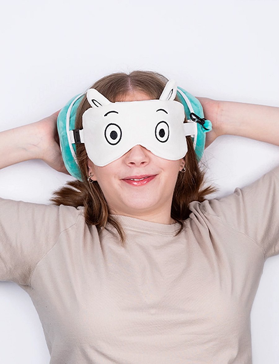 Puckator - Relaxeazzz Hello Kitty Plush Travel Pillow & Eye Mask - accessoires pour dormir - blue - 0