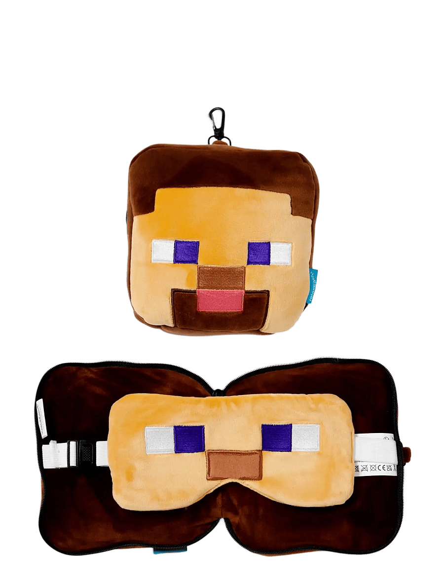 Puckator - Relaxeazzz Shaped Travel Pillow & Eye Mask - Game Over Game Controller - geschenkideen - brown - 0