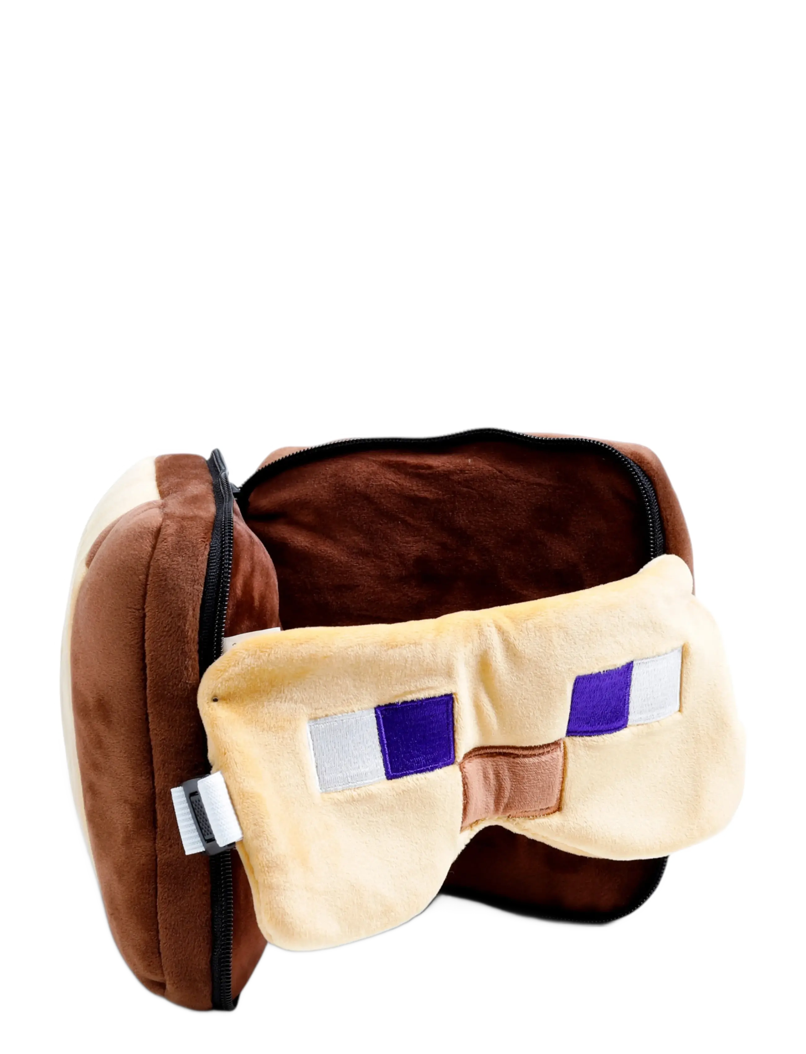Puckator - Relaxeazzz Shaped Travel Pillow & Eye Mask - Game Over Game Controller - gift ideas - brown - 1