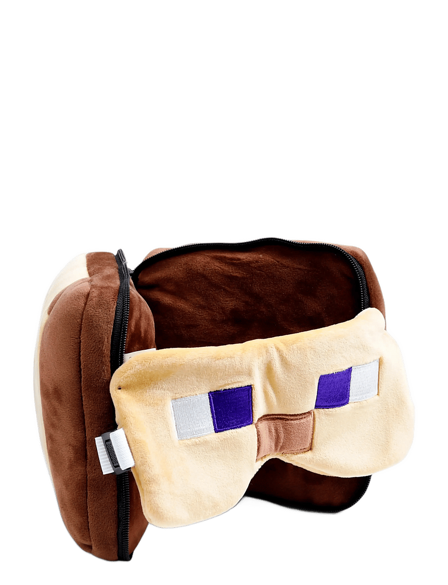 Puckator - Relaxeazzz Shaped Travel Pillow & Eye Mask - Game Over Game Controller - geschenkideen - brown - 1