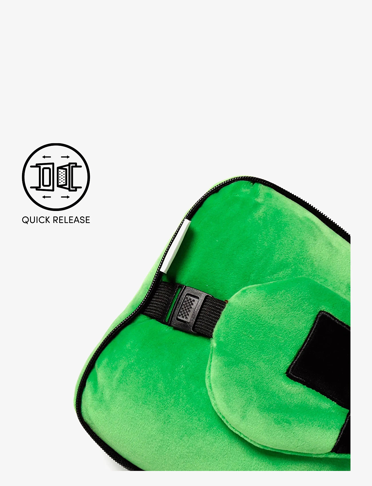 Puckator - Relaxeazzz Game Over Shaped Plush Travel Pillow & Eye Mask - sleeping accessories - green - 4