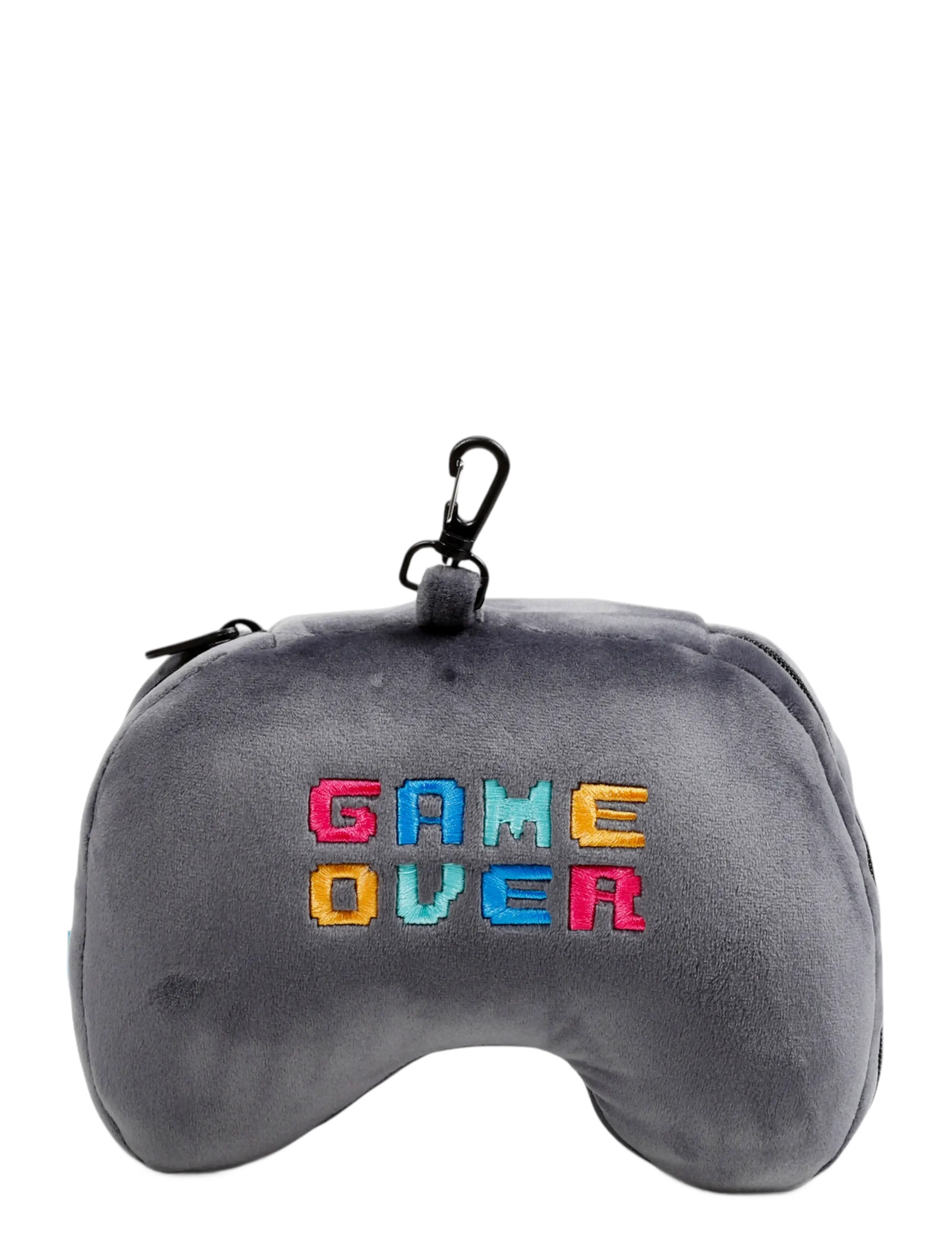 Puckator - Relaxeazzz Shaped Travel Pillow & Eye Mask - Game Over Game Controller - gift ideas - grey - 3