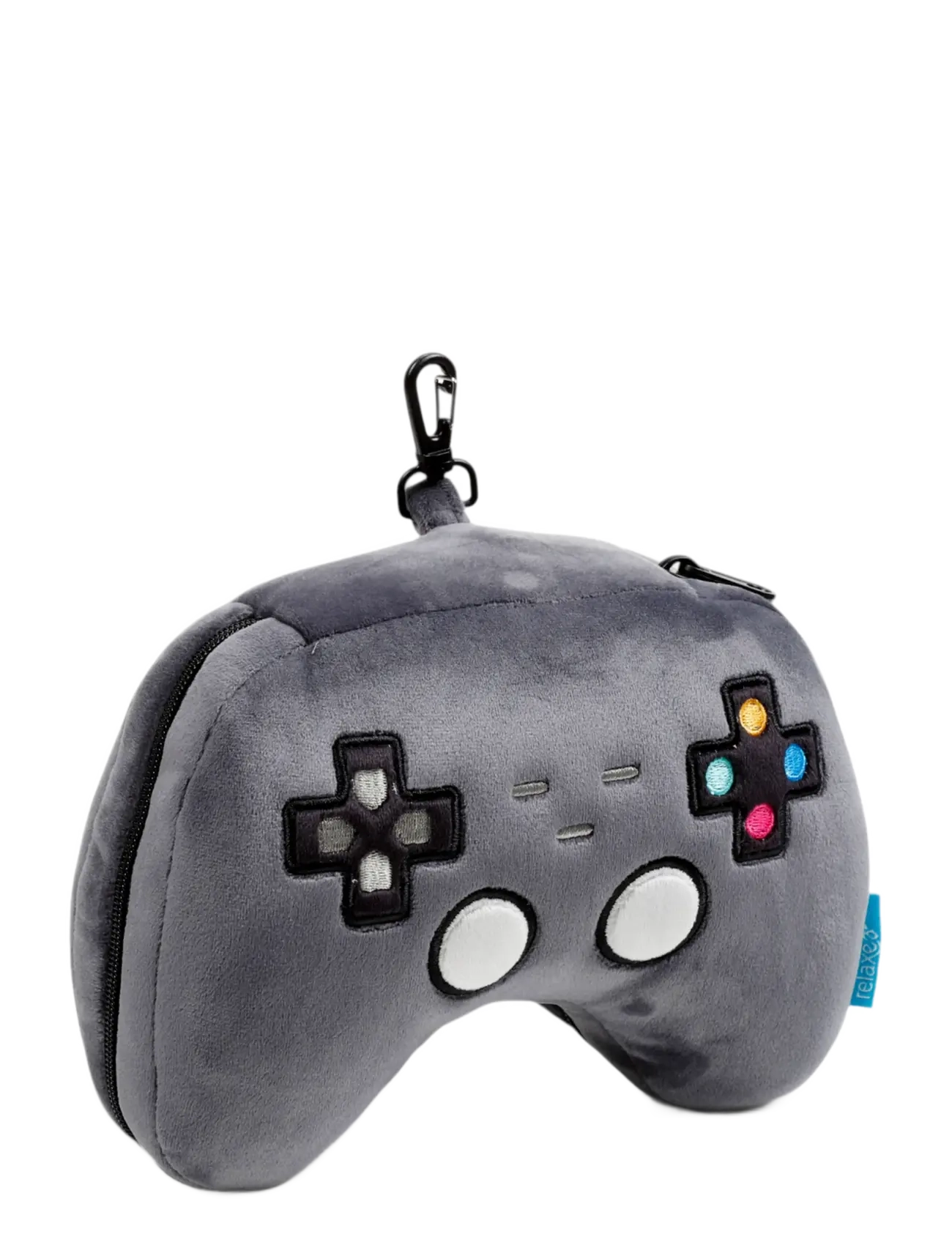 Puckator - Relaxeazzz Shaped Travel Pillow & Eye Mask - Game Over Game Controller - gift ideas - grey - 4