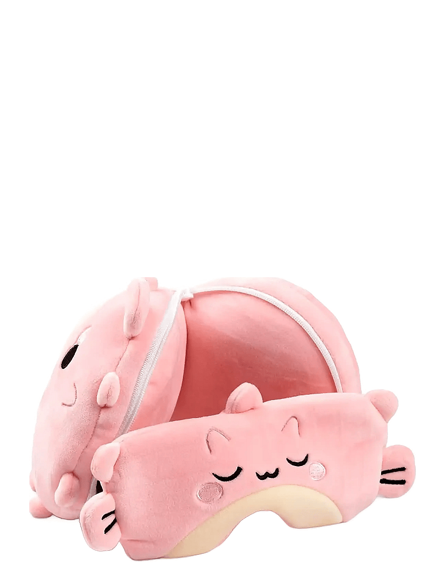 Puckator - Relaxeazzz Adoramals Maddie the Axolotl Travel Pillow & Eye Mask - akcesoria do spania - pink - 2