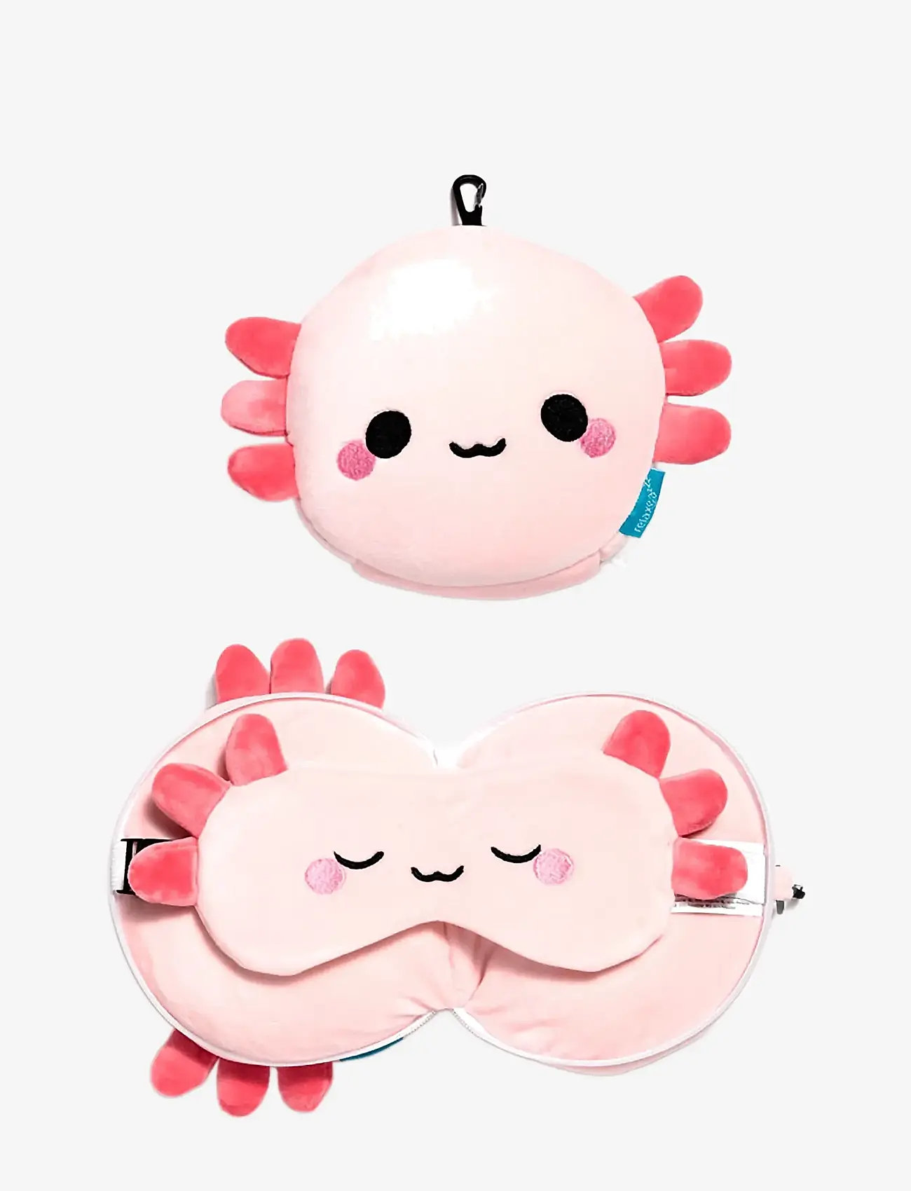 Puckator - Relaxeazzz Football Plush Travel Pillow & Eye Mask - sovtillbehör - pink - 0