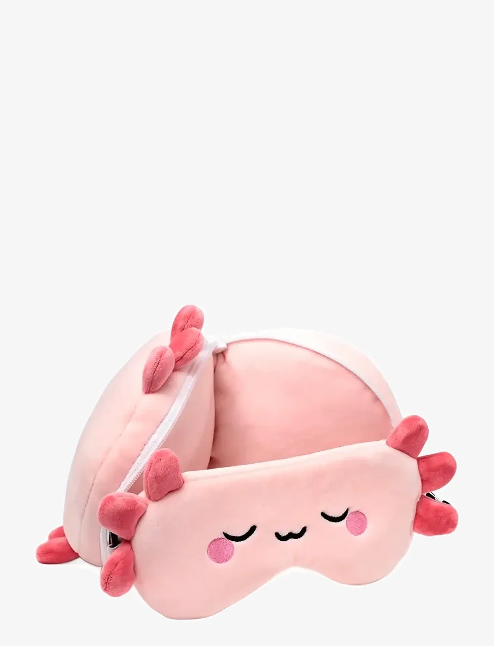 Puckator - Relaxeazzz Minecraft Creeper Shaped Plush Travel Pillow & Eye Mask - magamistarvikud - pink - 2