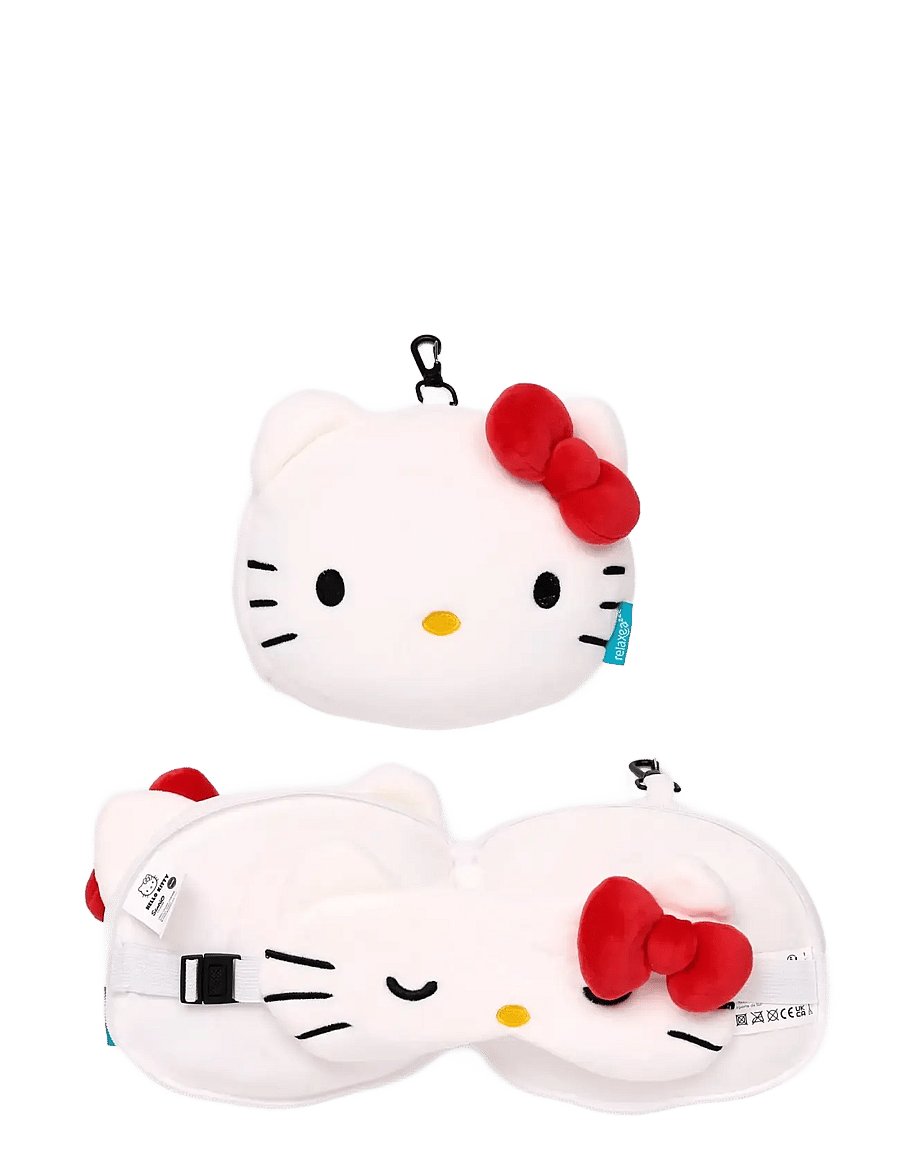 Puckator - Relaxeazzz Hello Kitty Plush Travel Pillow & Eye Mask - schlaf-accessoires - white - 0