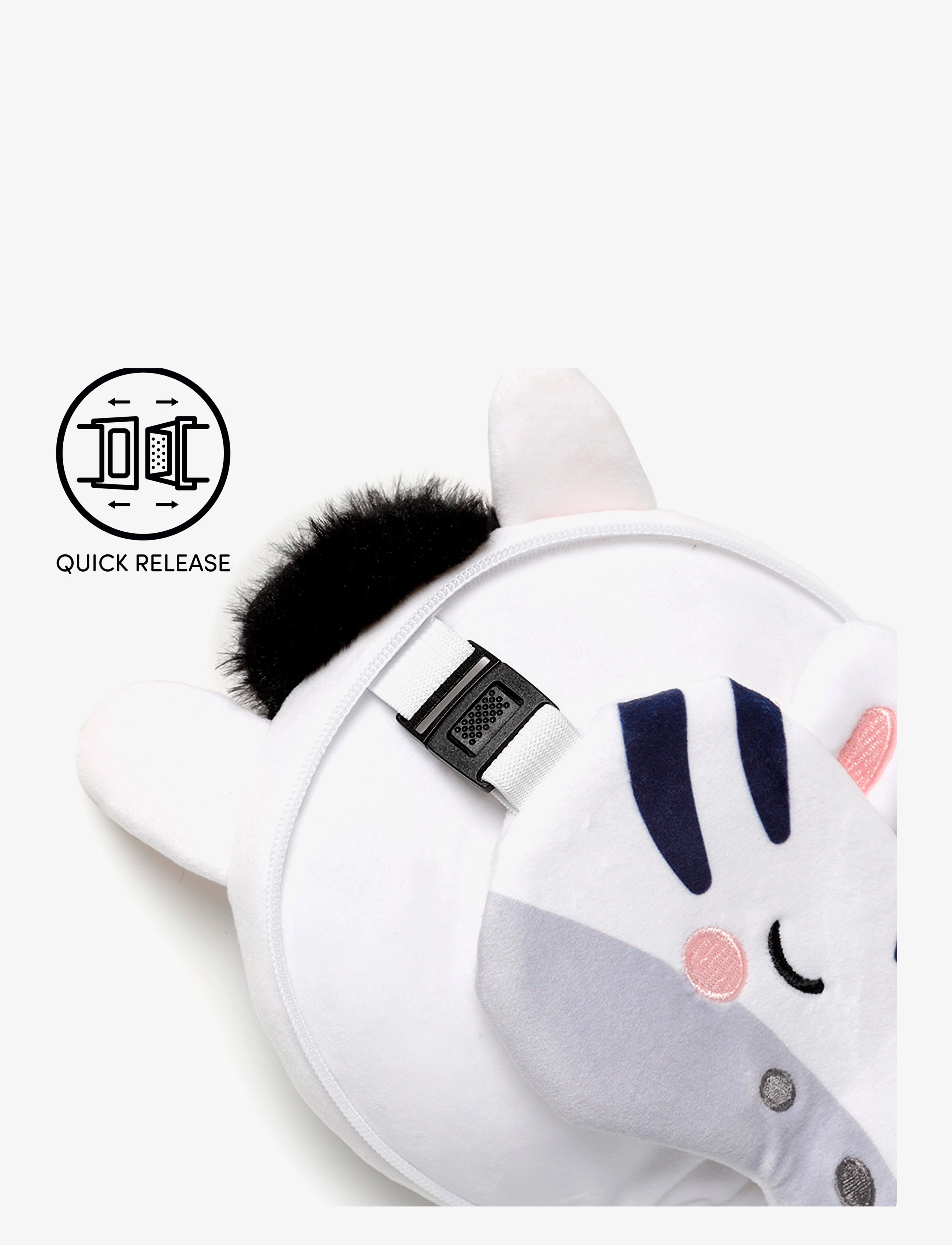 Puckator - Relaxeazzz Hello Kitty Plush Travel Pillow & Eye Mask - sovetilbehør - white - 4