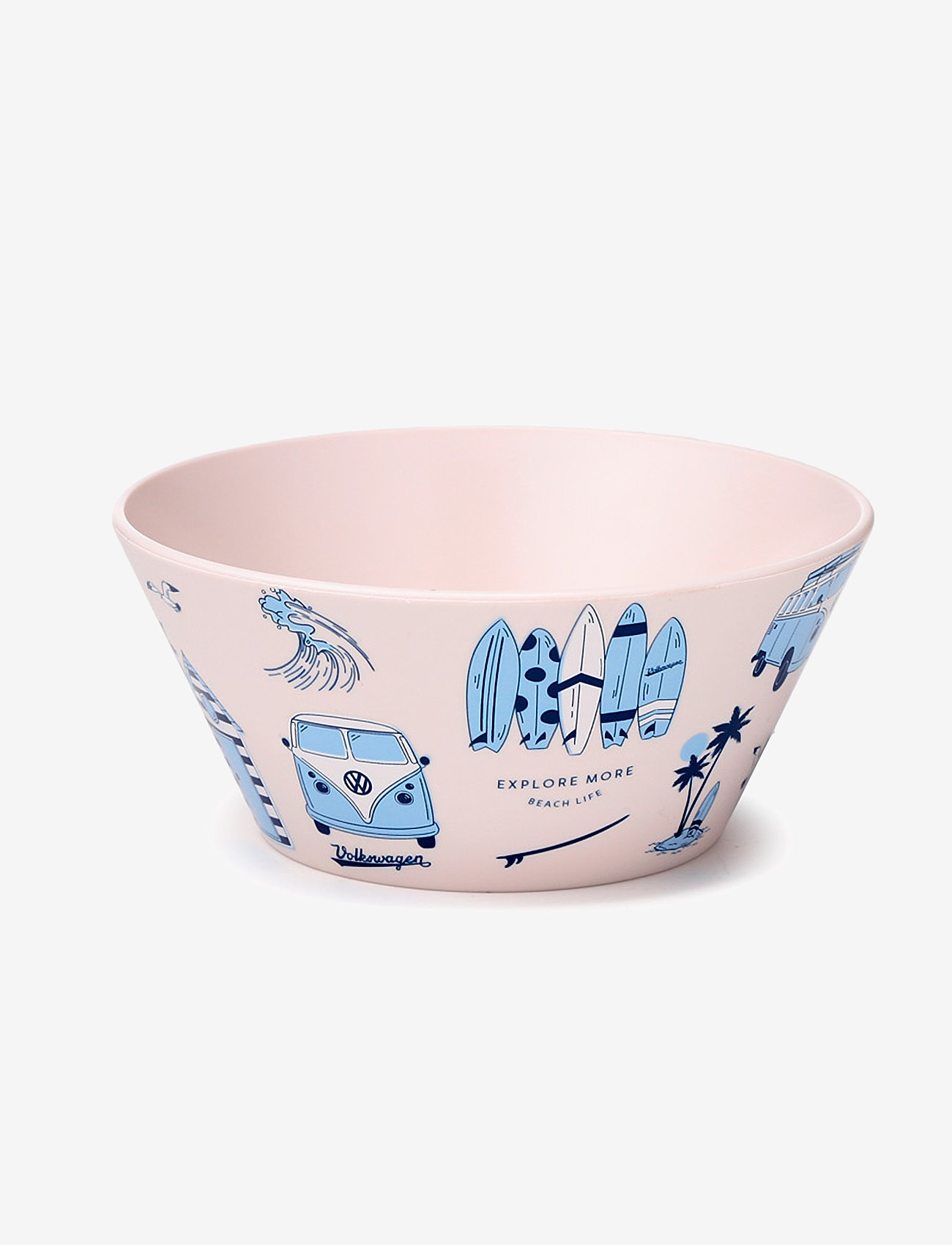 Puckator - Volkswagen VW T1 Camper Bus Explore More Set of 4 RPET Picnic Bowls - skåle - white - 2