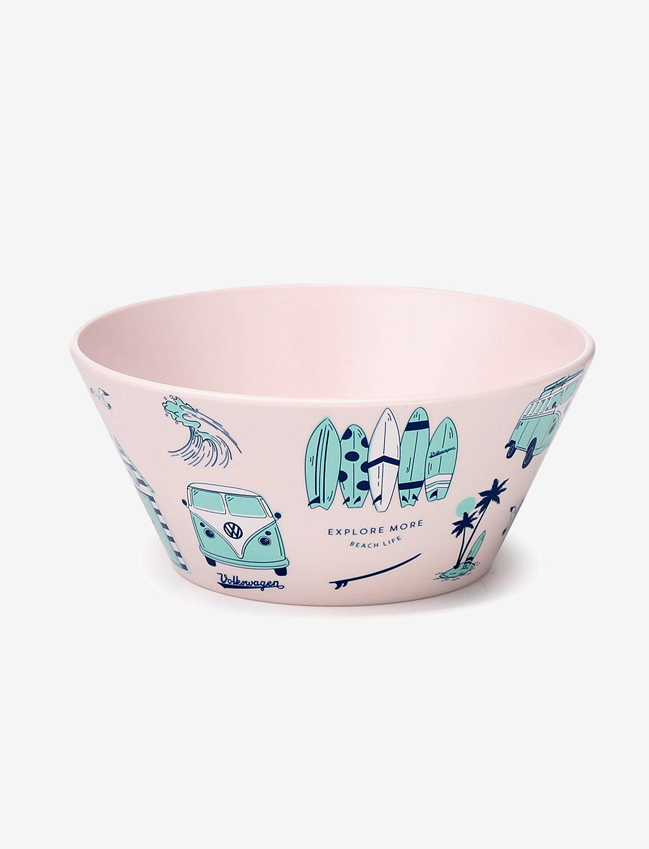 Puckator - Volkswagen VW T1 Camper Bus Explore More Set of 4 RPET Picnic Bowls - skåle - white - 4