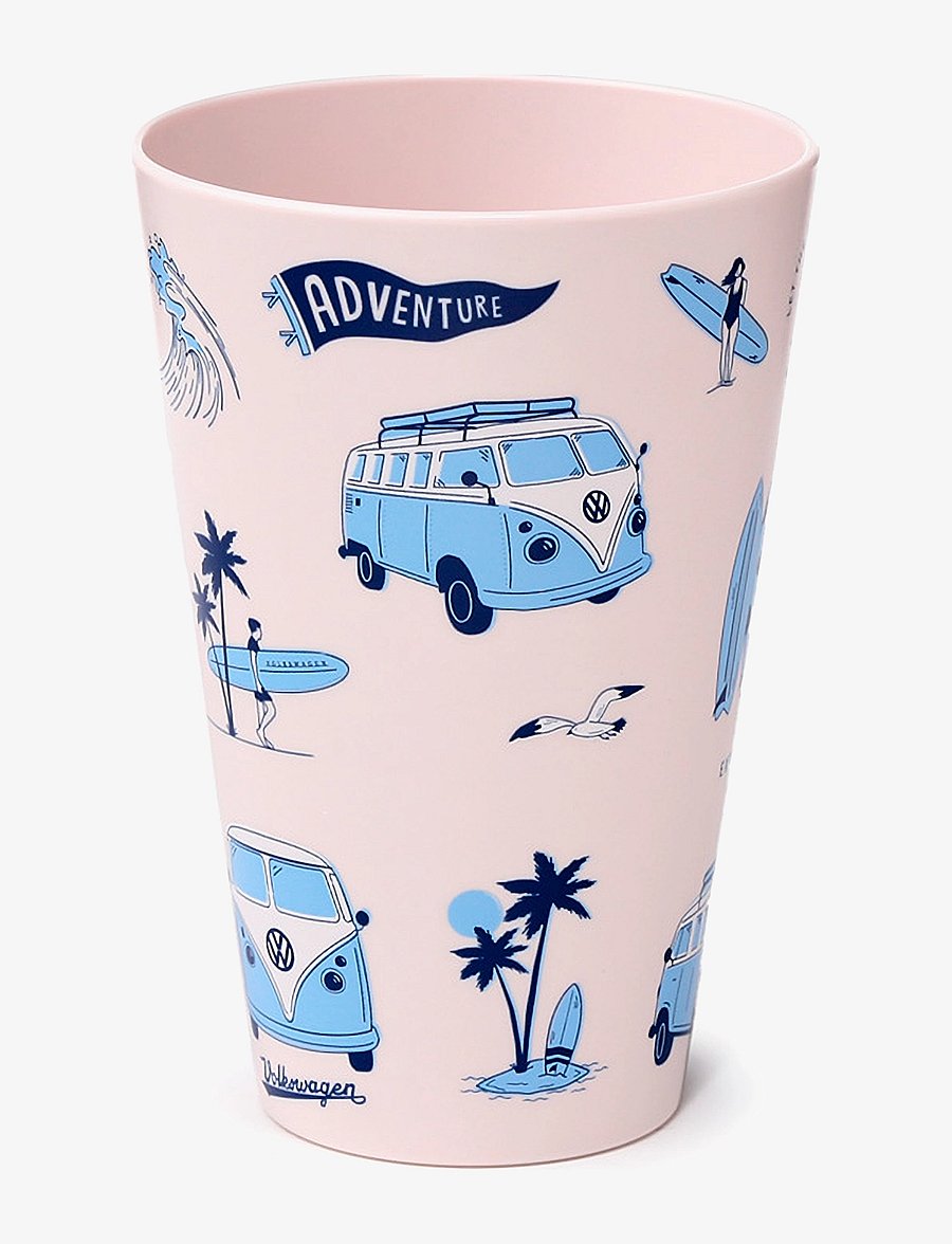 Puckator - Volkswagen VW T1 Camper Bus Explore More Set of 4 RPET Picnic Cups 450ml - koppar & muggar - white - 1