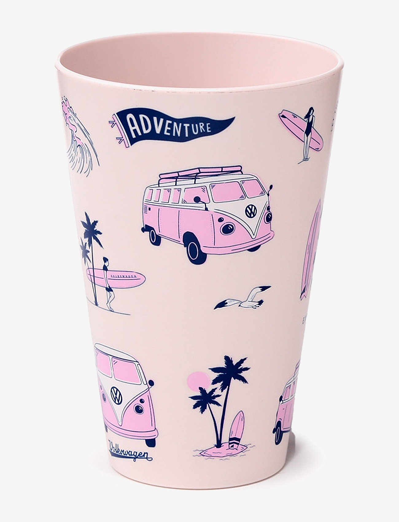 Puckator - Volkswagen VW T1 Camper Bus Explore More Set of 4 RPET Picnic Cups 450ml - koppen & mokken - white - 2
