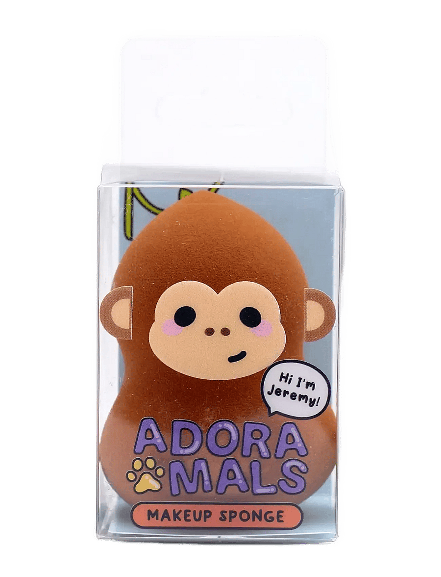 Puckator - Adoramals Jeremy the Monkey Makeup Sponge Beauty Blender - smink - brown - 0