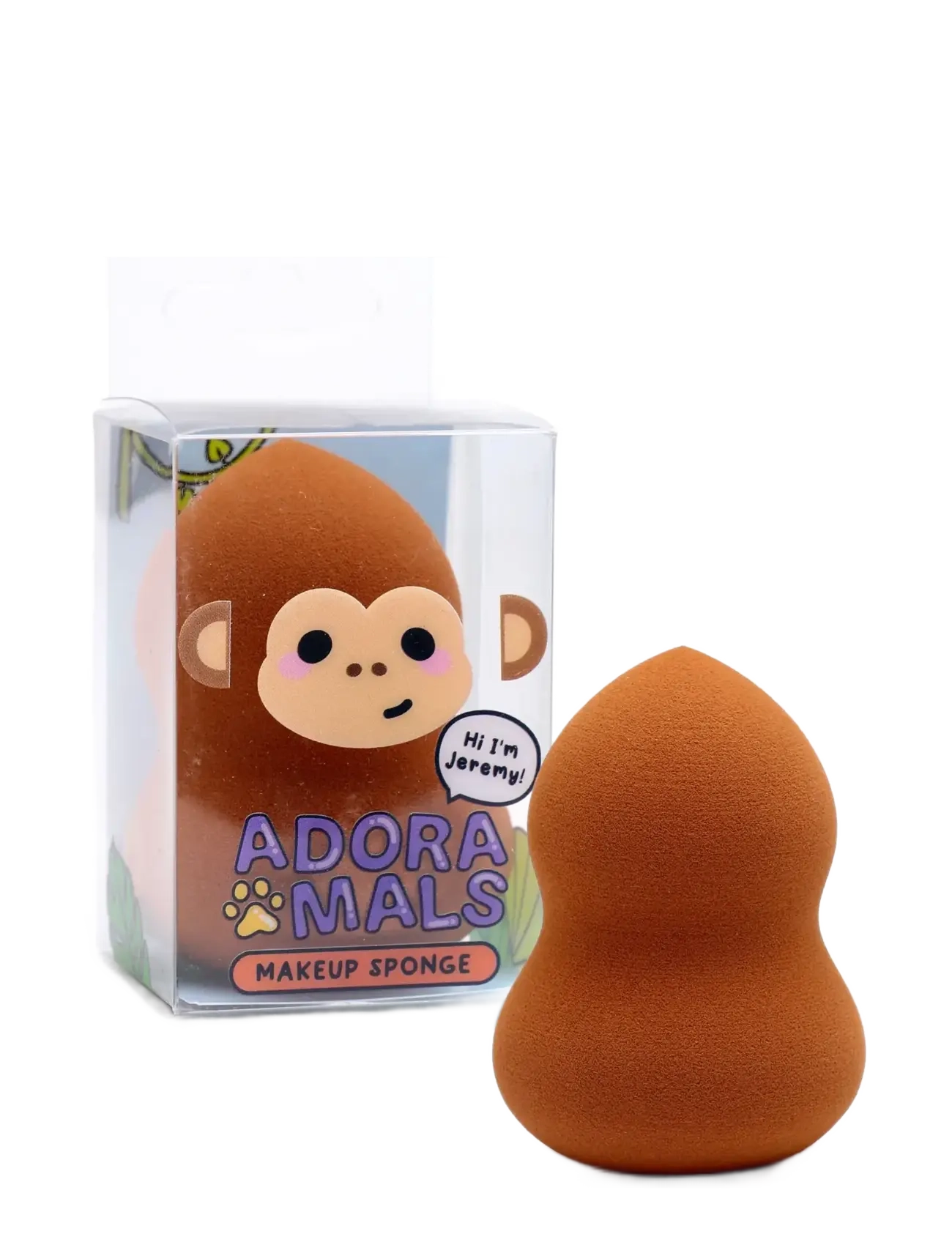 Puckator - Adoramals Jeremy the Monkey Makeup Sponge Beauty Blender - förðunarvörur - brown - 1