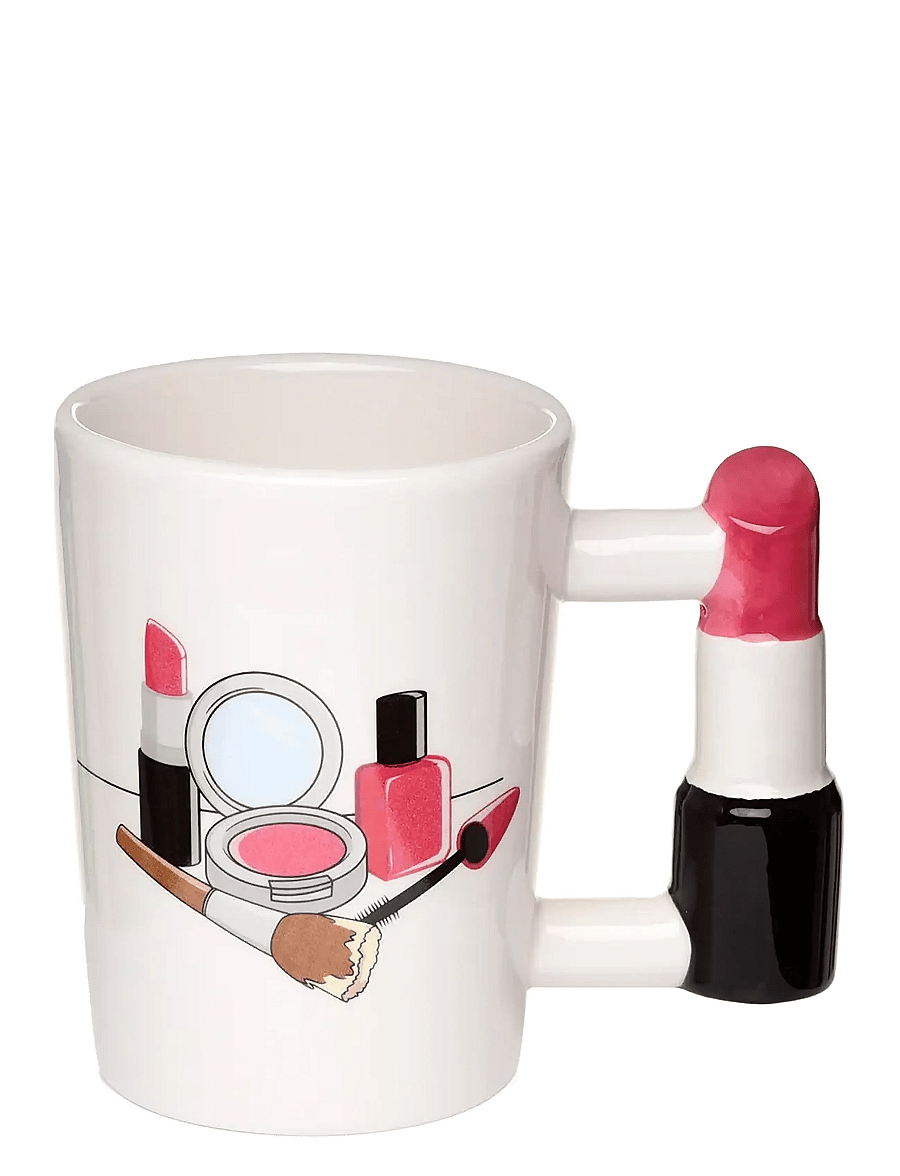 Puckator - Lipstick Ceramic Shaped Handle Mug - tassen & becher - white - 0