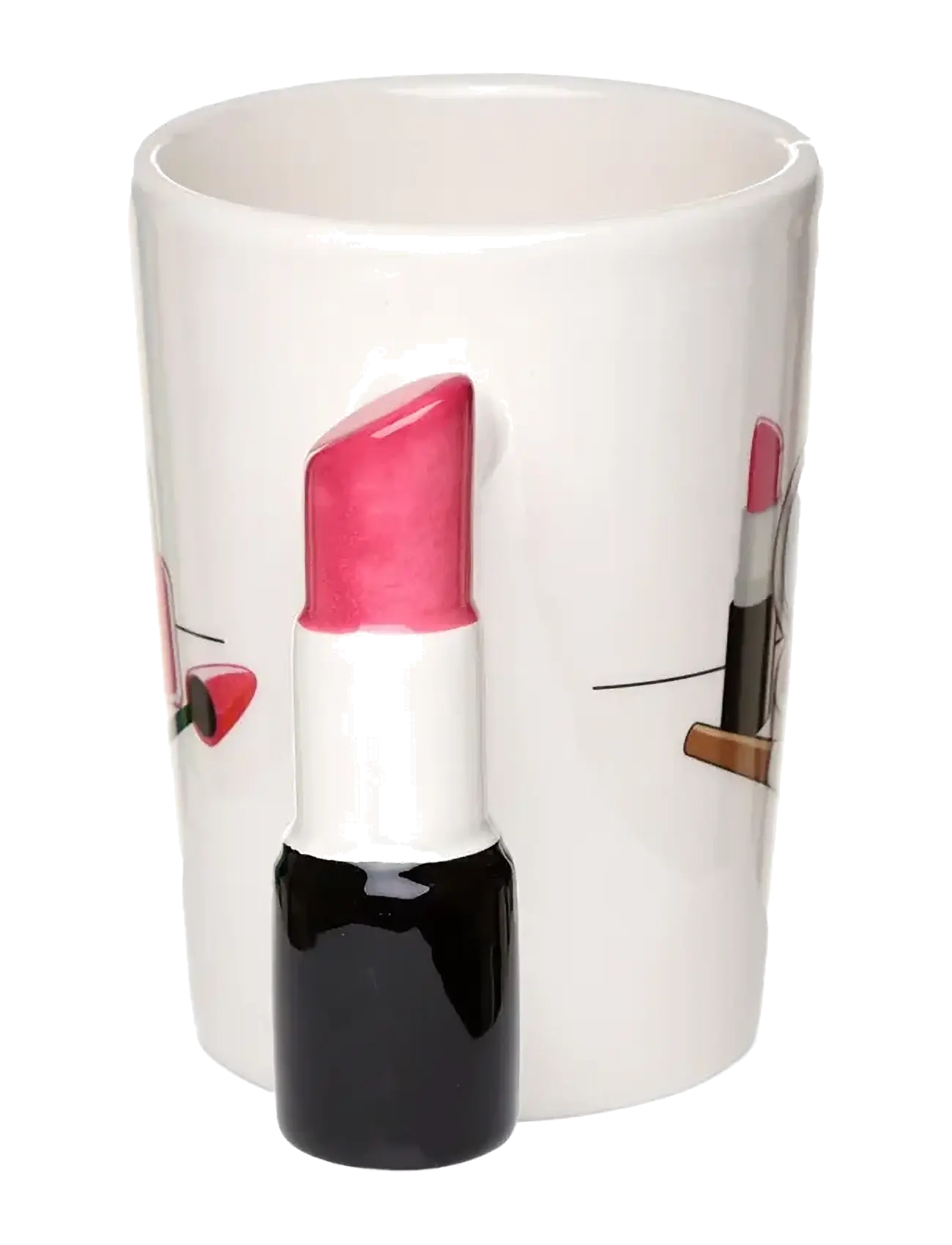Puckator - Lipstick Ceramic Shaped Handle Mug - tassen & becher - white - 1