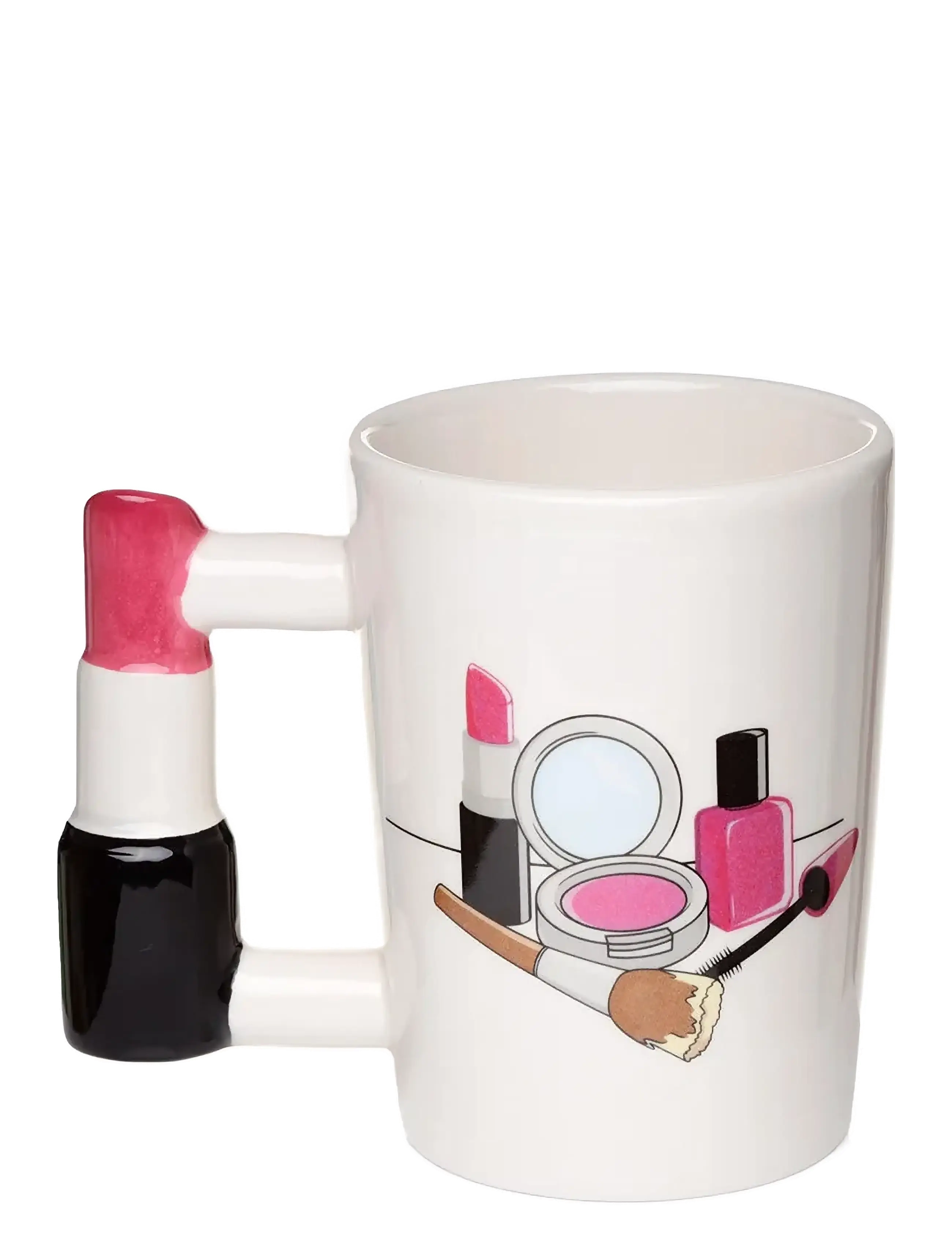Puckator - Lipstick Ceramic Shaped Handle Mug - tassen & becher - white - 2