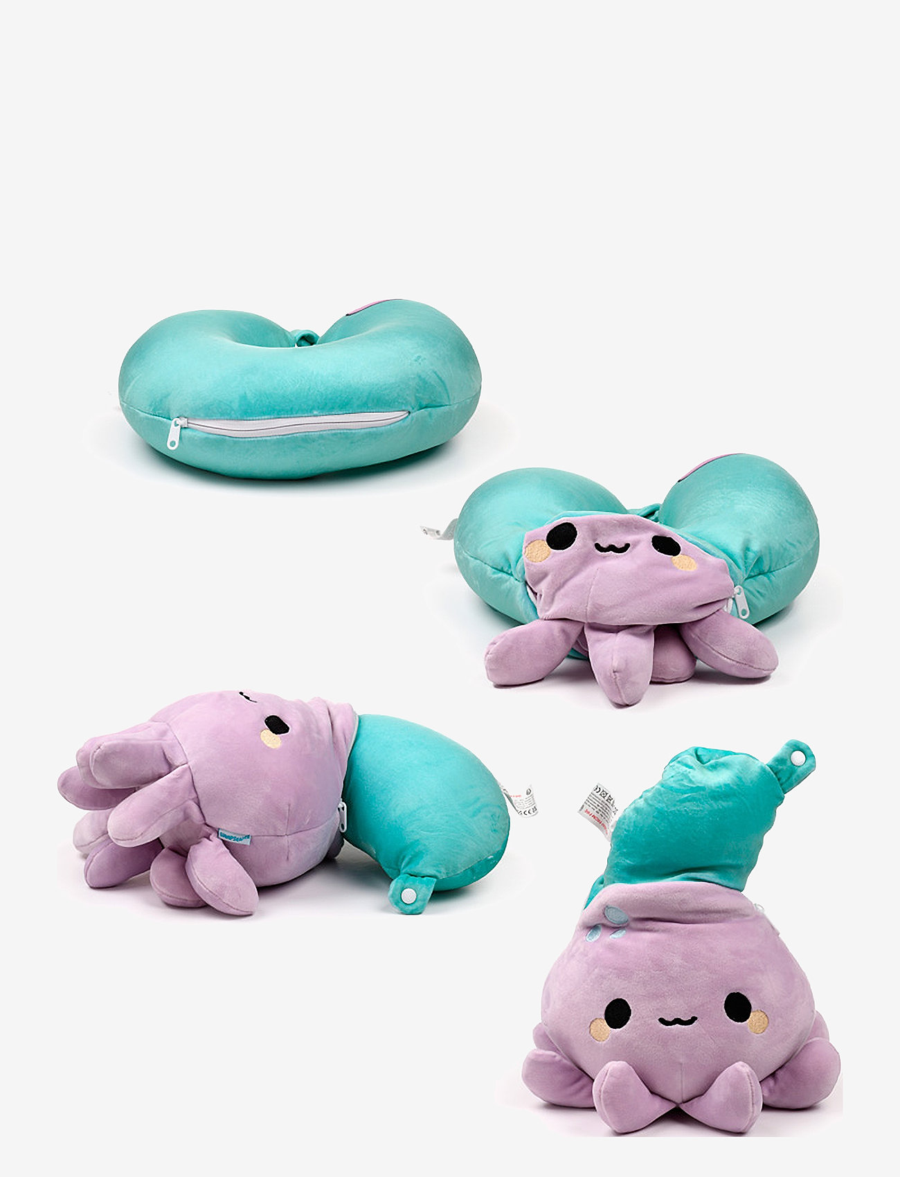 Puckator - Swapseazzz Adoramals Ocean Penguin 2-in-1 Plush Travel Pillow & Toy - sovetilbehør - light purple - 2