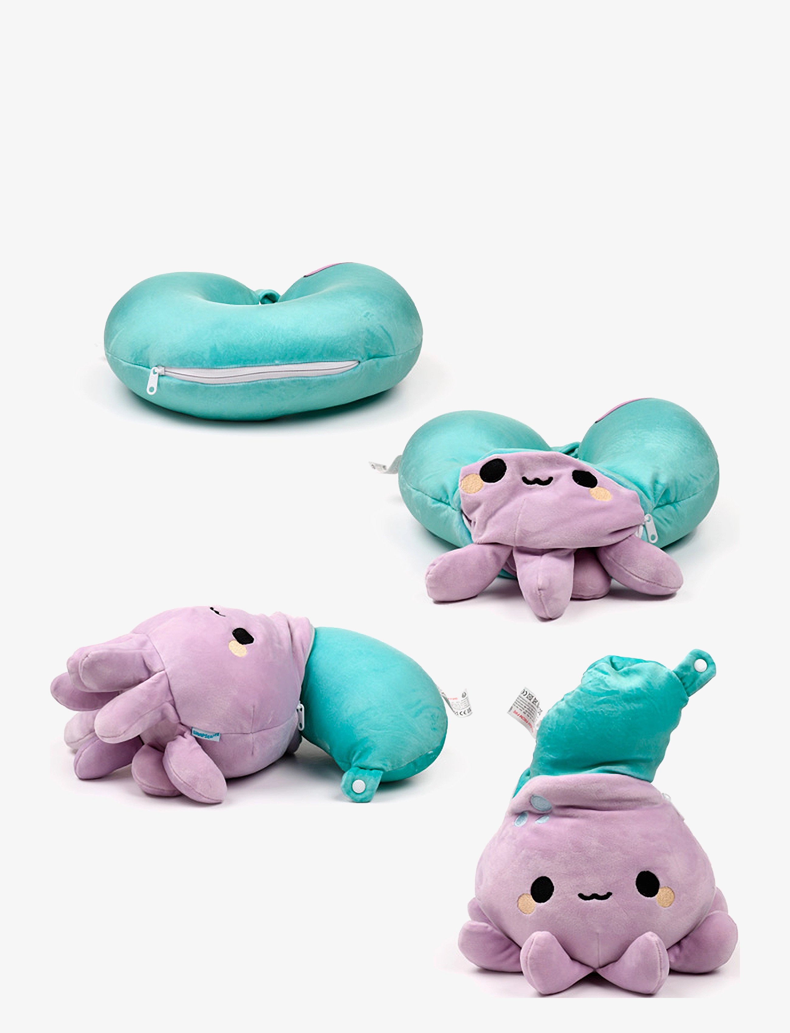 Puckator - Swapseazzz Adoracorns Unicorn 2-in-1 Plush Travel Pillow & Toy - accessoires pour dormir - light purple - 2