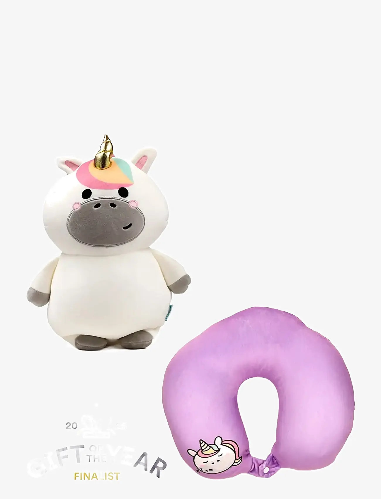 Puckator - Swapseazzz Adoracorns Unicorn 2-in-1 Plush Travel Pillow & Toy - sovetilbehør - white - 0