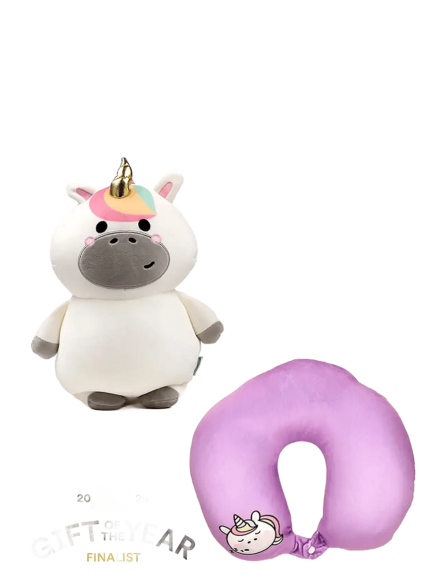 Puckator - Swapseazzz Adoracorns Unicorn 2-in-1 Plush Travel Pillow & Toy - accessoires pour dormir - white - 0