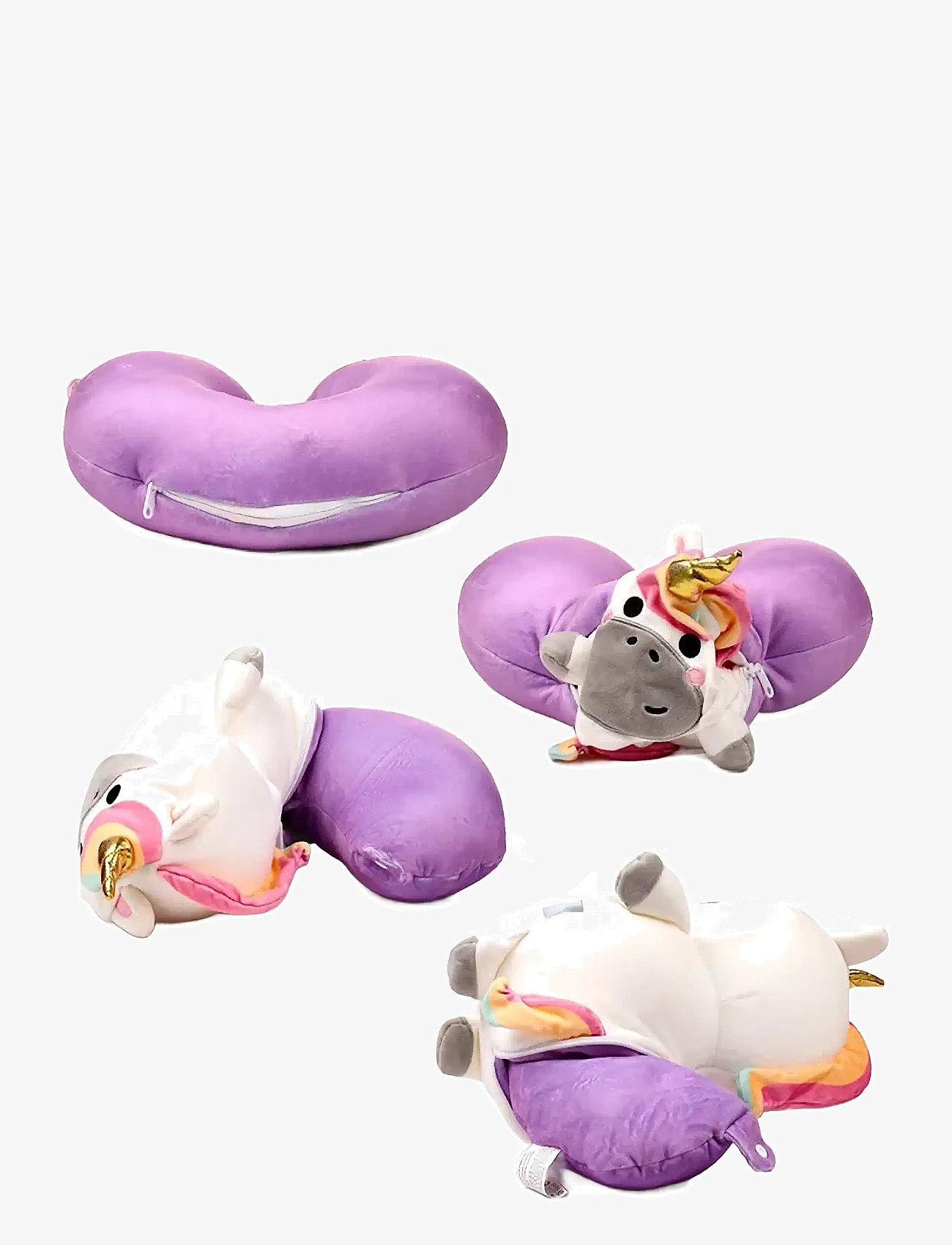 Puckator - Swapseazzz Adoracorns Unicorn 2-in-1 Plush Travel Pillow & Toy - sovetilbehør - white - 1