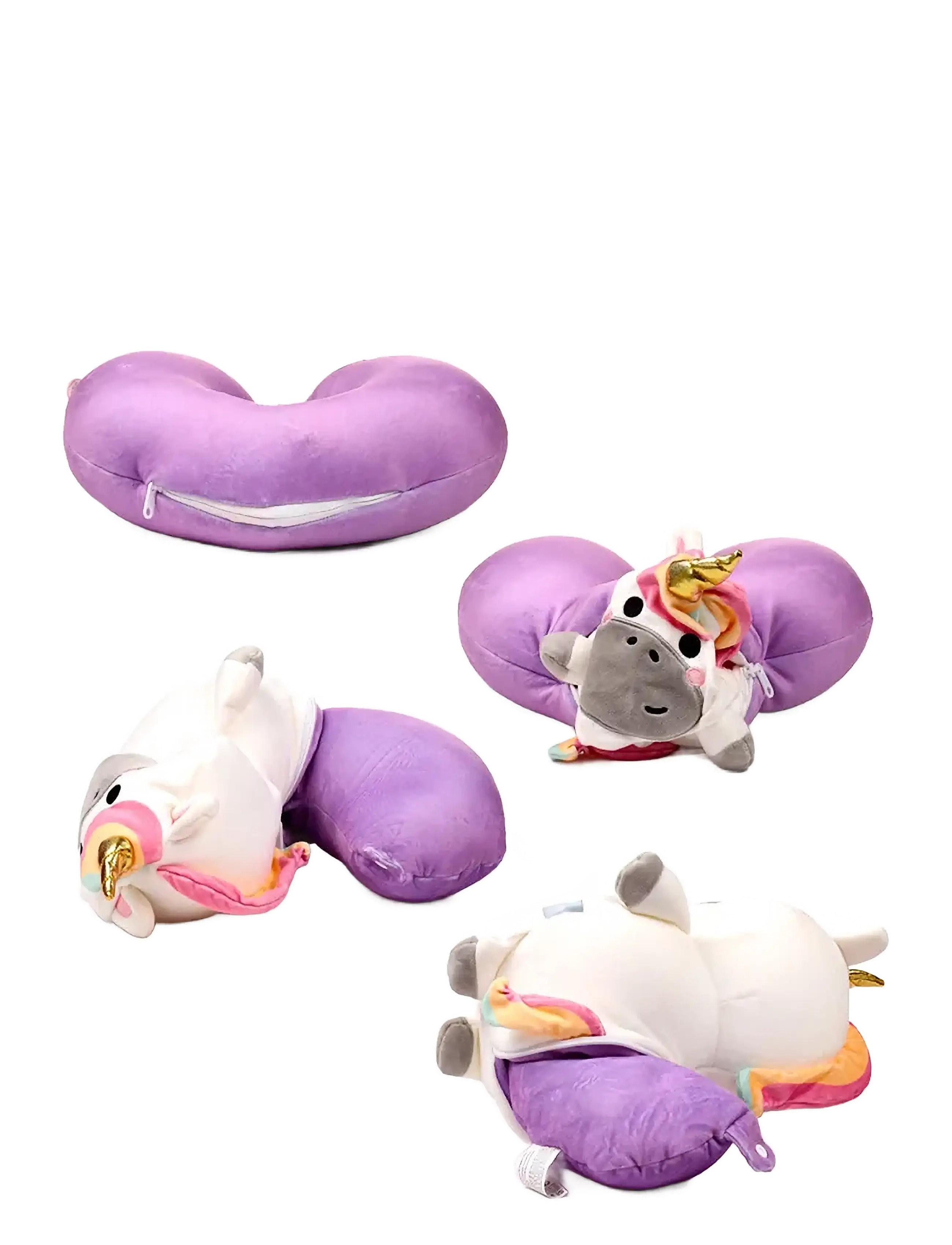 Puckator - Swapseazzz Adoracorns Unicorn 2-in-1 Plush Travel Pillow & Toy - sovetilbehør - white - 1