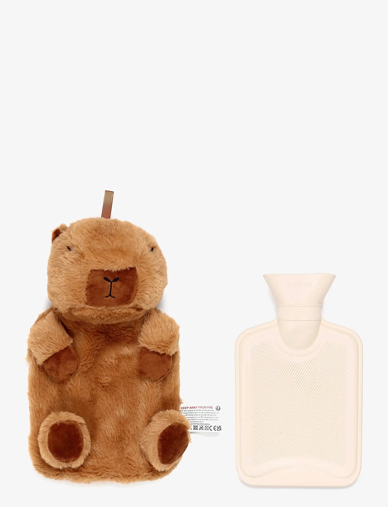 Puckator - Capybara 650ml Hot Water Bottle with Plush Cover - veepudelite tarvikud - beige - 3