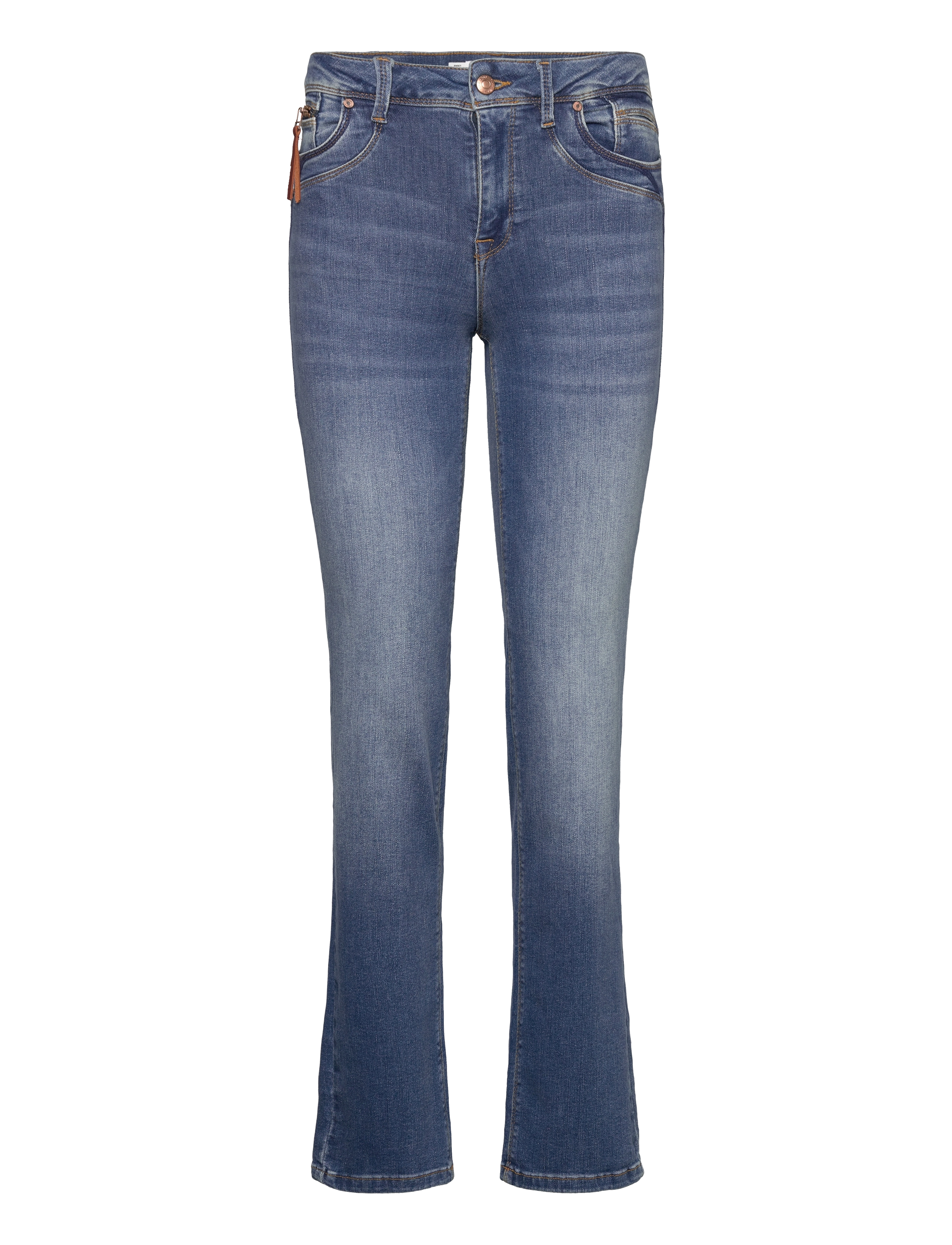 PULZ JEANS Pzkarolina Hw Jeans Straight Bein Blau - 26x32 - Damen