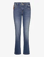 PZKAROLINA HW Jeans Straight Leg - MEDIUM BLUE DENIM