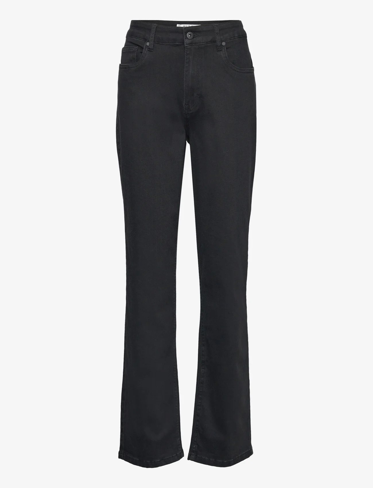 Pulz Jeans - PZEMMA HW Jeans Medium Straight Leg - tiesaus kirpimo džinsai - black denim - 0