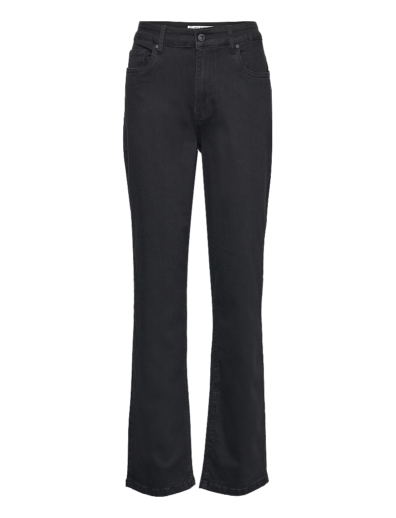 Pulz Jeans - PZEMMA HW Jeans Medium Straight Leg - raka jeans - black denim - 0