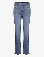 Pulz Jeans - PZEMMA HW Jeans Medium Straight Leg - džinsa bikses ar taisnām starām - medium blue denim - 0