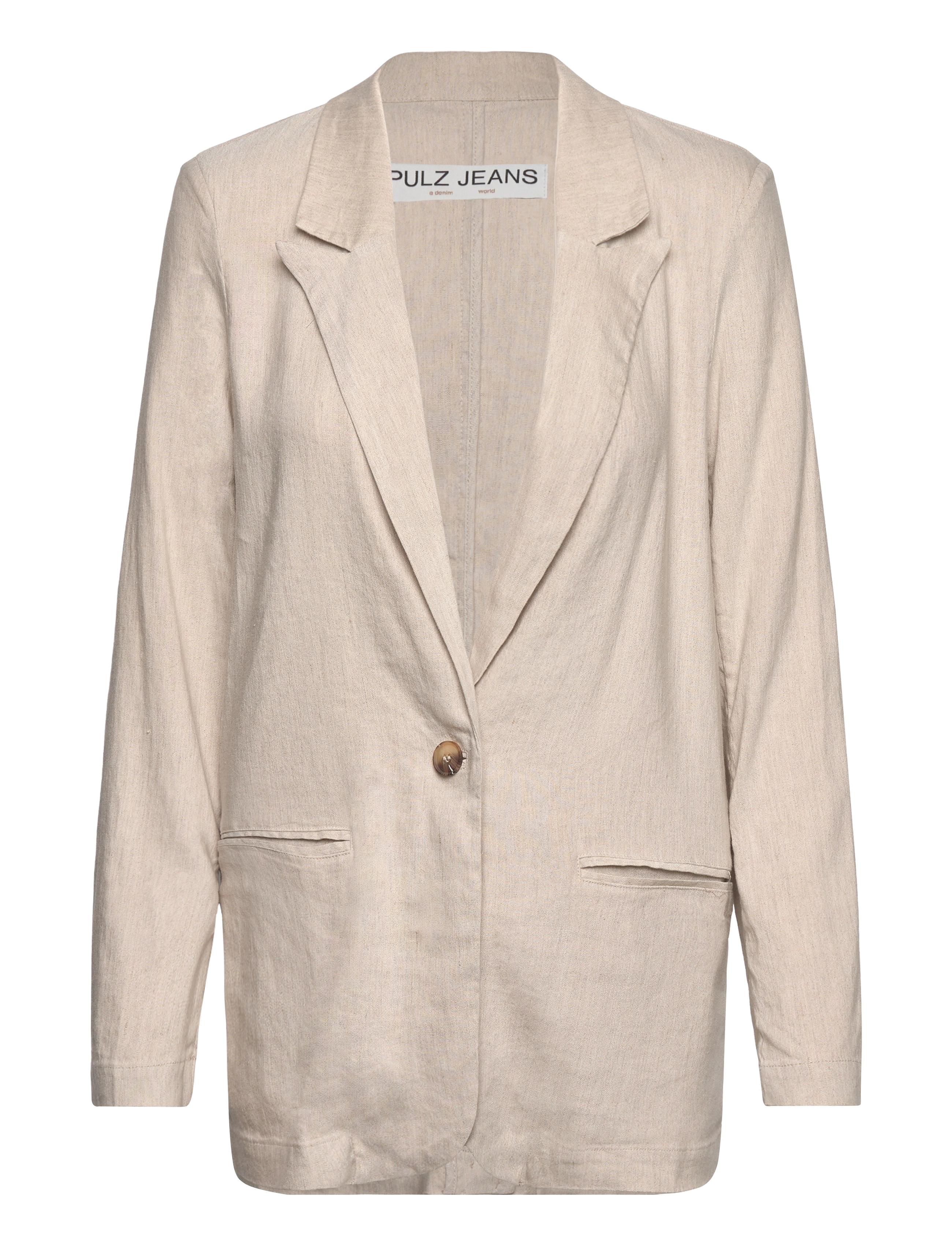 Pulz Jeans PZLUCA Blazer - Pintsakud - SANDSHELL MELANGE / beige