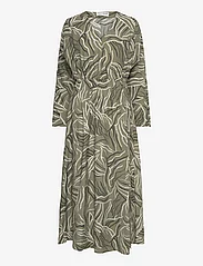 Pulz Jeans - PZEDINA Dress - midi garuma kleitas - deep lichen green printed - 0