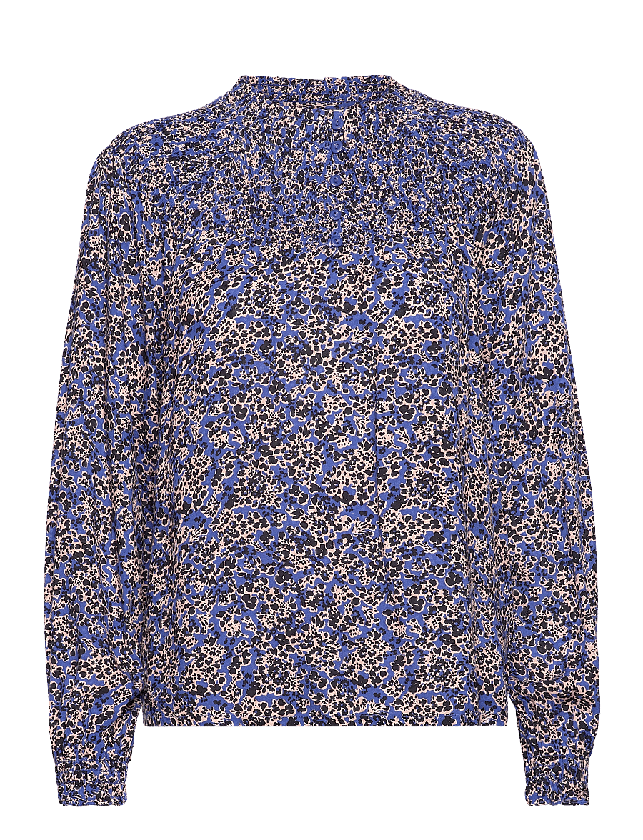 Pulz Jeans - PZNORMA LS Blouse - long sleeved blouses - sodalite blue printed - 0