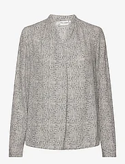 Pulz Jeans - PZGENE LS Blouse - long-sleeved blouses - frost gray printed - 0