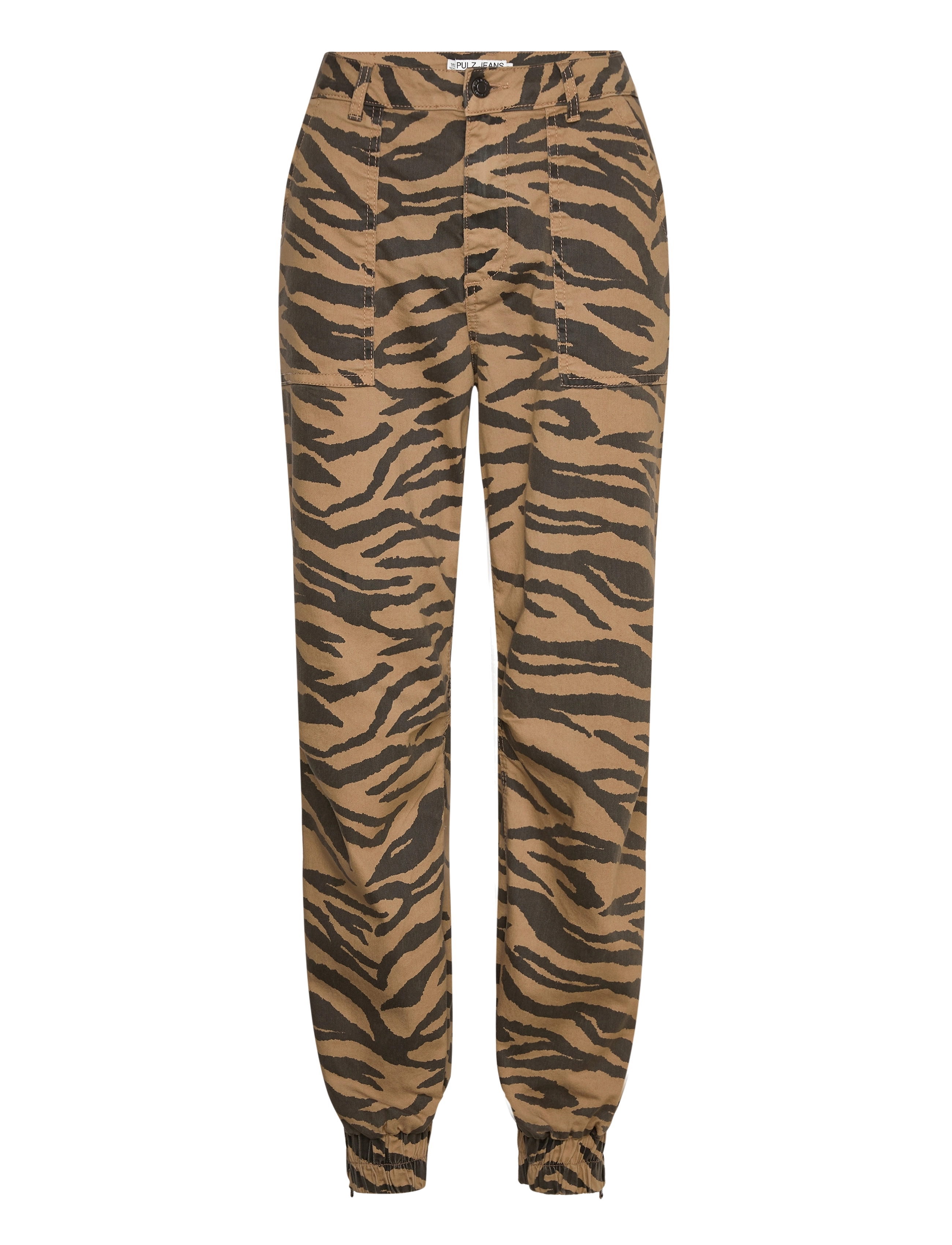 Pulz Jeans Pznevada Hw Pants, 32, Trousers, Braun - Cargo Frauen