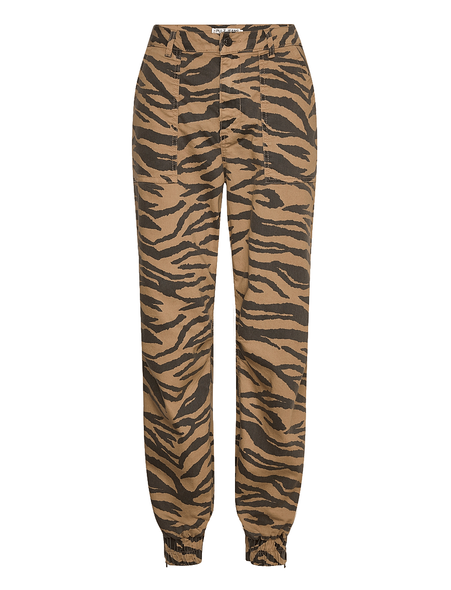 Pulz Jeans - PZNEVADA HW Pants - cargo-püksid - cartouche black printed - 0