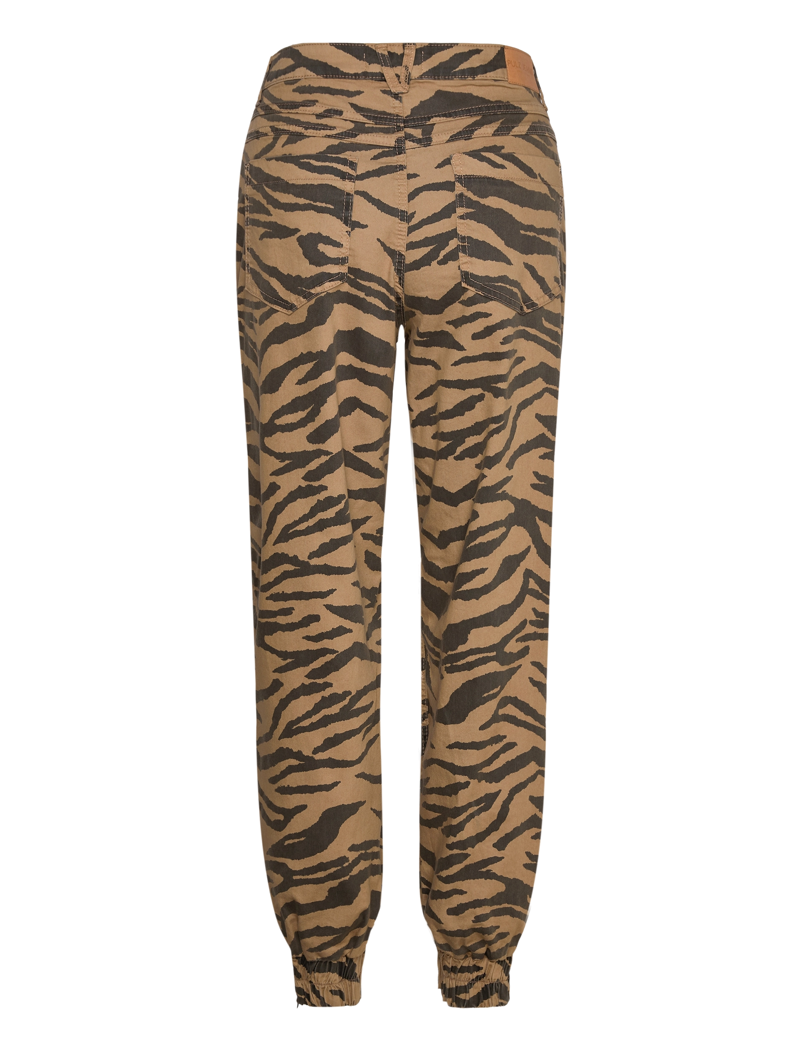 Pulz Jeans - PZNEVADA HW Pants - cargobukser - cartouche black printed - 1